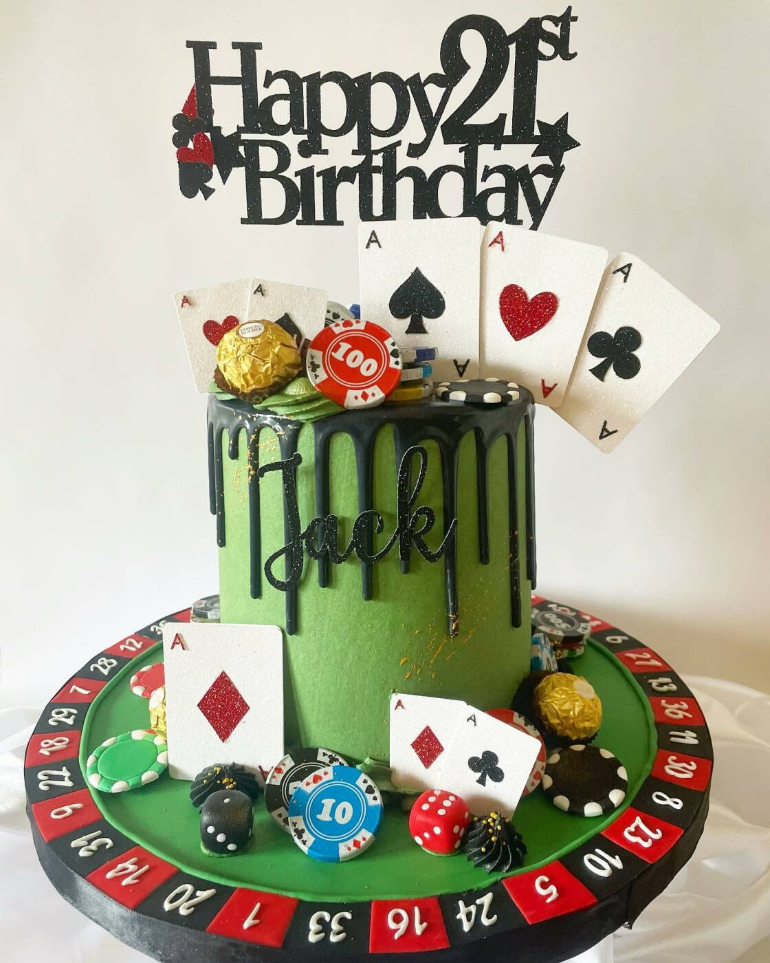 Poker Birthday Cake | Poker Birthday Cake with fondant cover… | Flickr